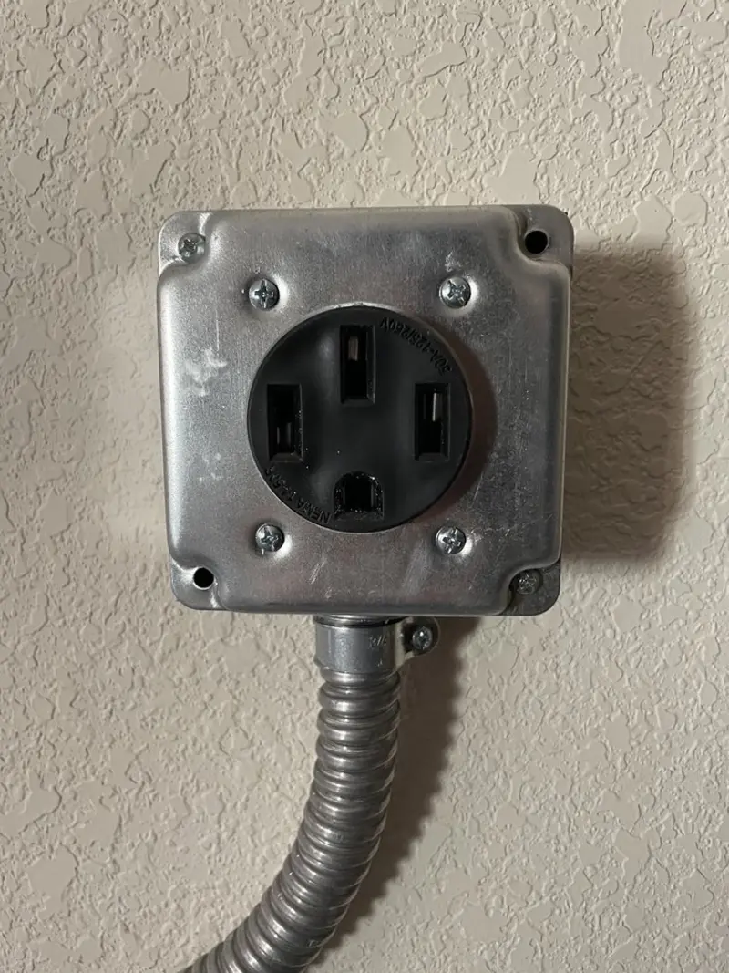 NEMA 14-50 outlet installed for Smart Home Electrical in Alfred